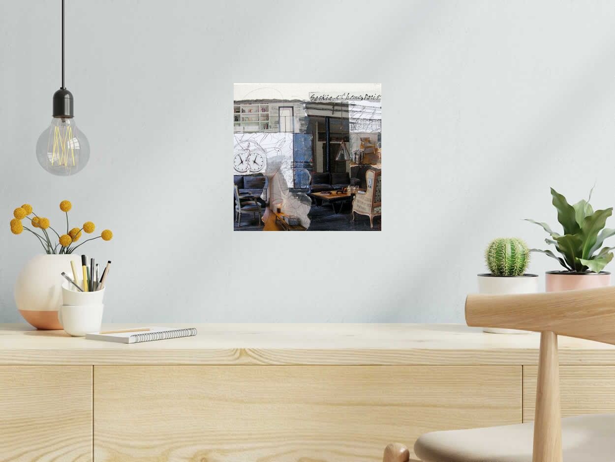 Tableau AT HOME SASKIA de VEROE dans un intérieur – 30 × 30 cm