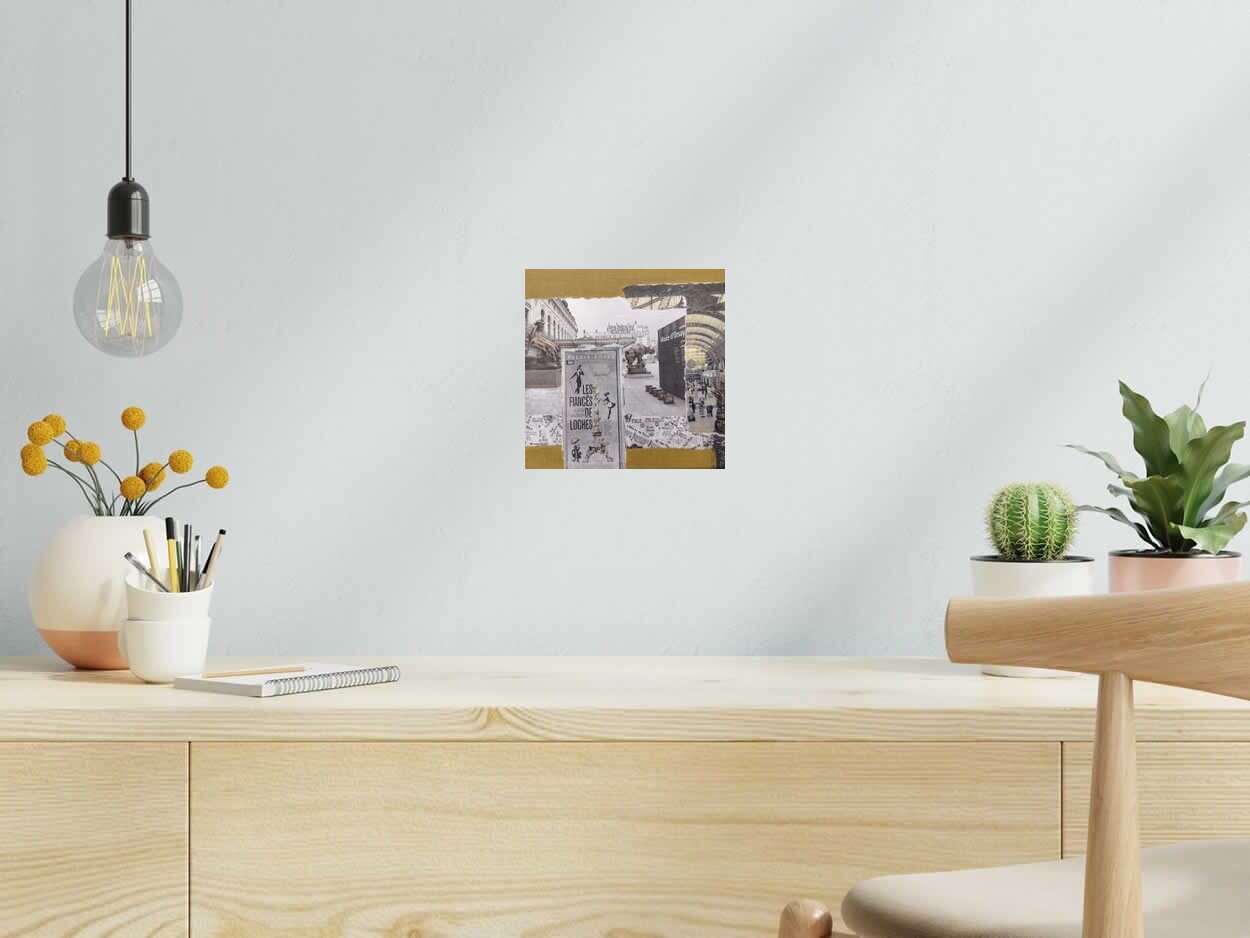 Tableau Au coeur de l'art de VEROE dans un intérieur – 20 × 20 cm