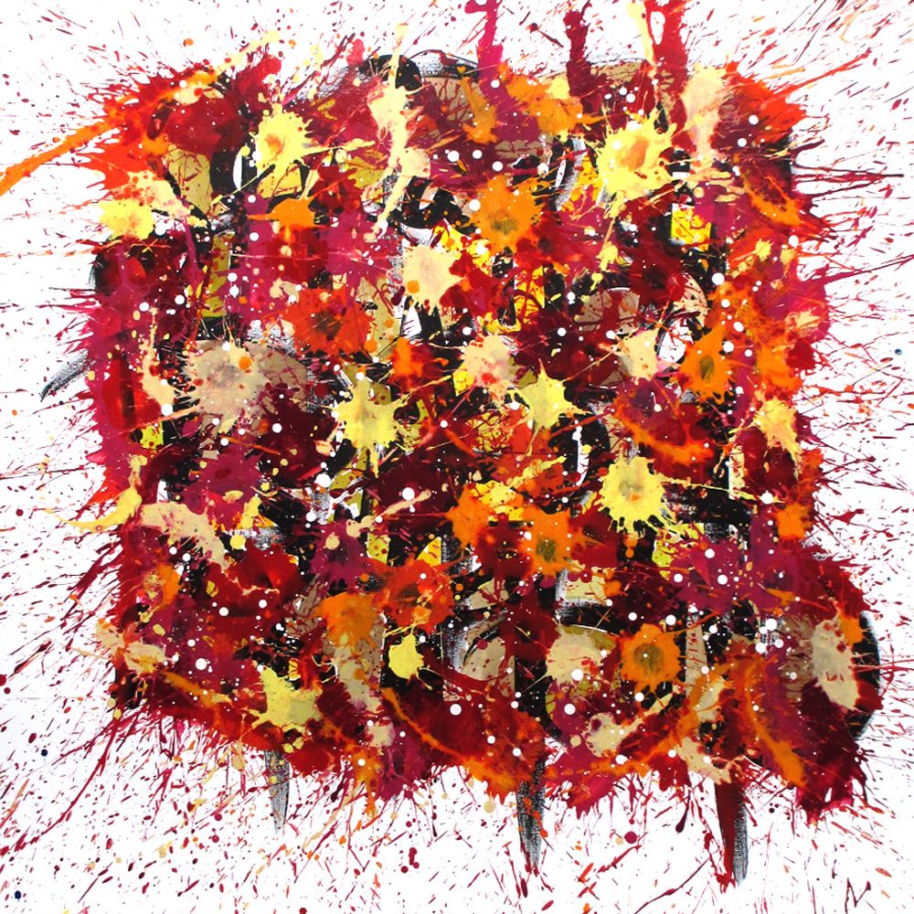 Tableau format xxl SERIE NONAME CENTRES N°17 – STEPHANE RIME – 100 × 100 cm
