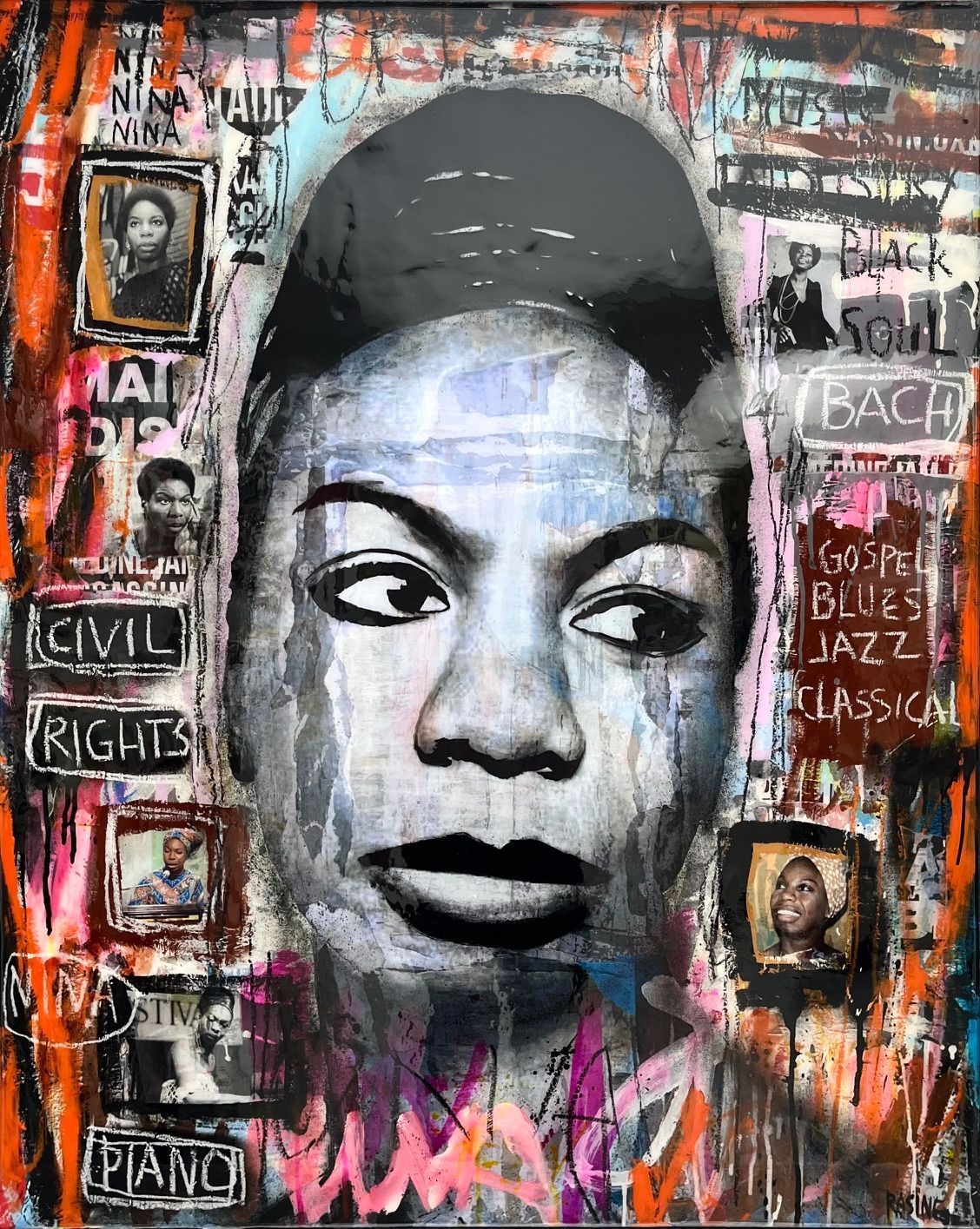 Tableau format xxl Nina – THIERRY RASINE – 81 × 100 cm