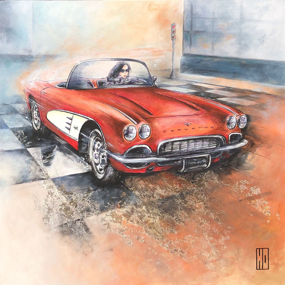 Tableau grande taille STREET AIR – HUBERT OLLIVIER – 80 × 80 cm