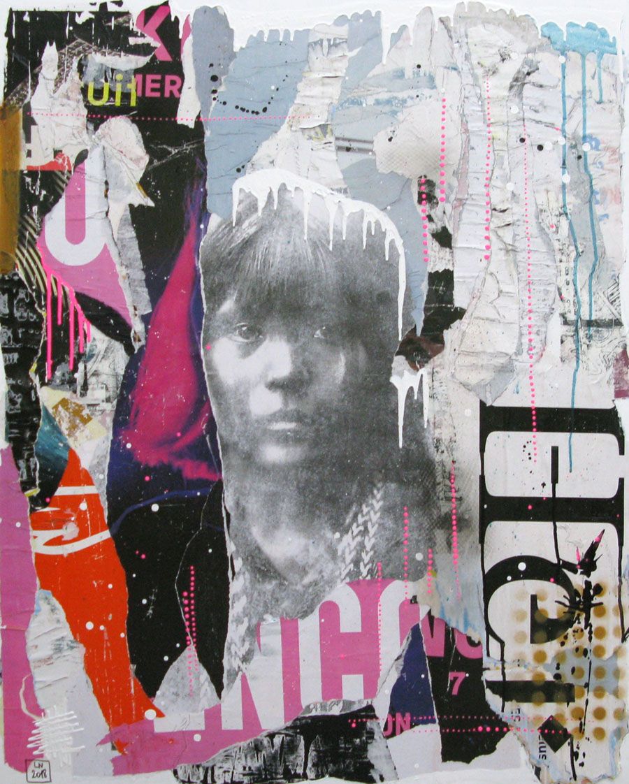 Tableau graphique format xxl HER HAIRS – LN LE PAPE – 100 × 81 cm