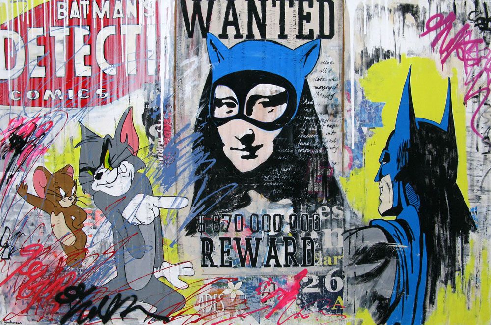 Tableau graphique format xxl WANTED – PATRICIA GADISSEUR – 150 × 100 cm