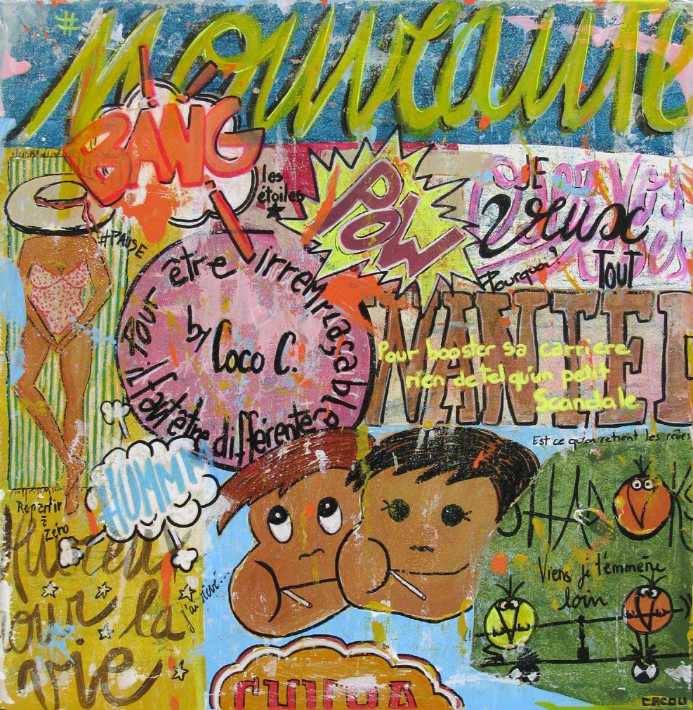 Tableau graphique moyen format Chupa chups – CACOU – 50 × 50 cm