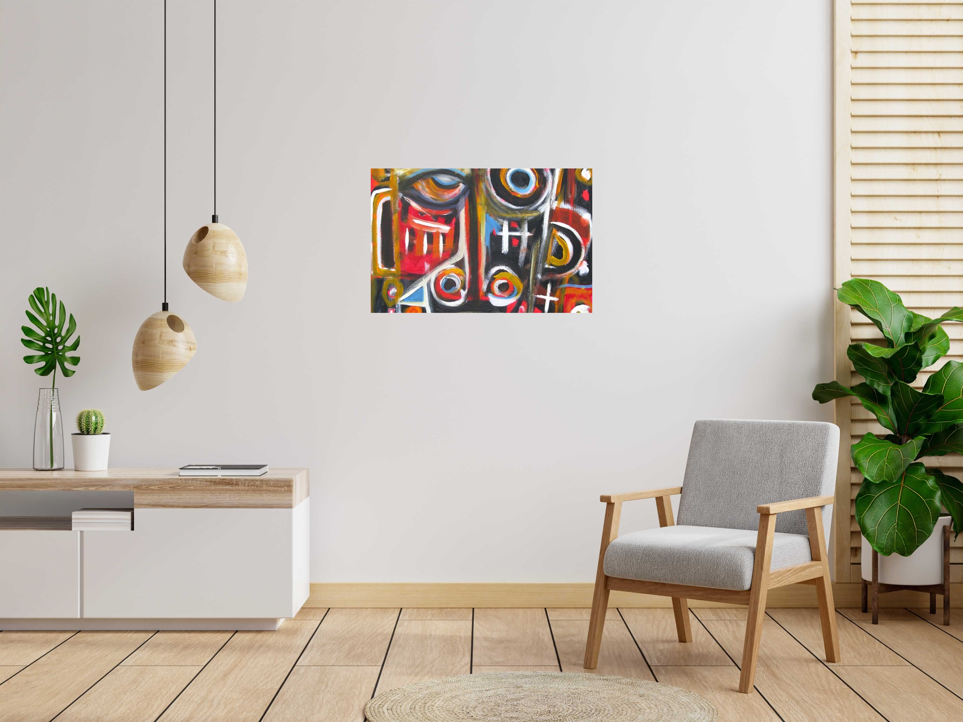 Tableau Lazy de Daniel De POLIGNAC dans un intérieur – 92 × 60 cm