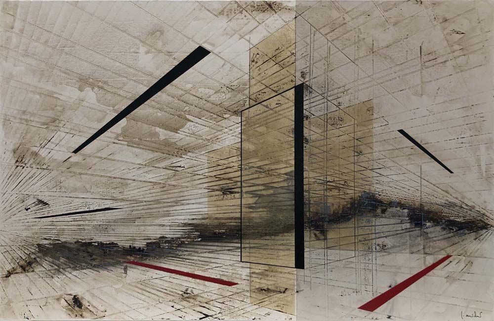 Tableau mer grande taille LIMIT – LUDOVIC MERCHER – 100 × 65 cm