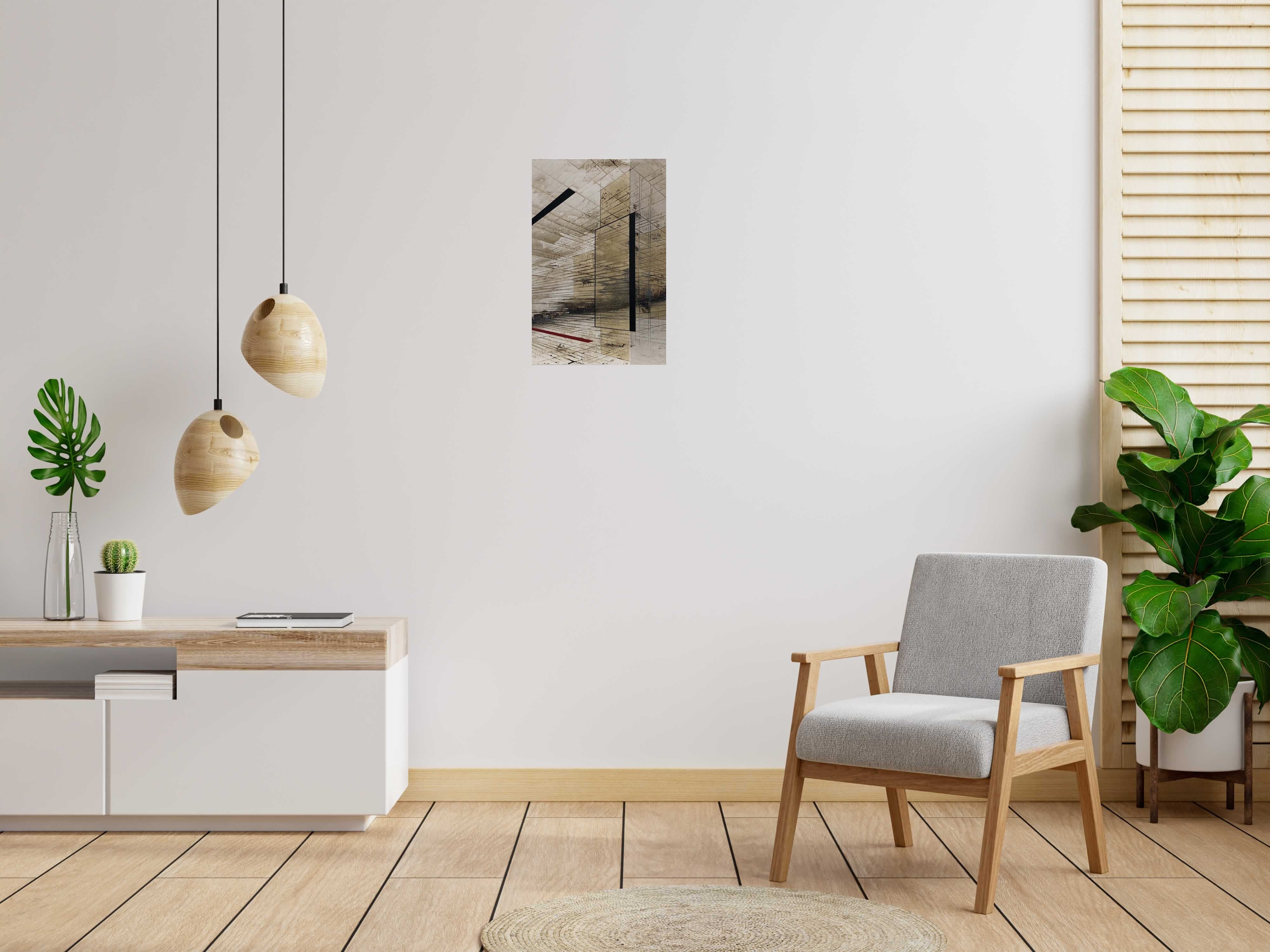 Tableau LIMIT de LUDOVIC MERCHER dans un intérieur – 100 × 65 cm