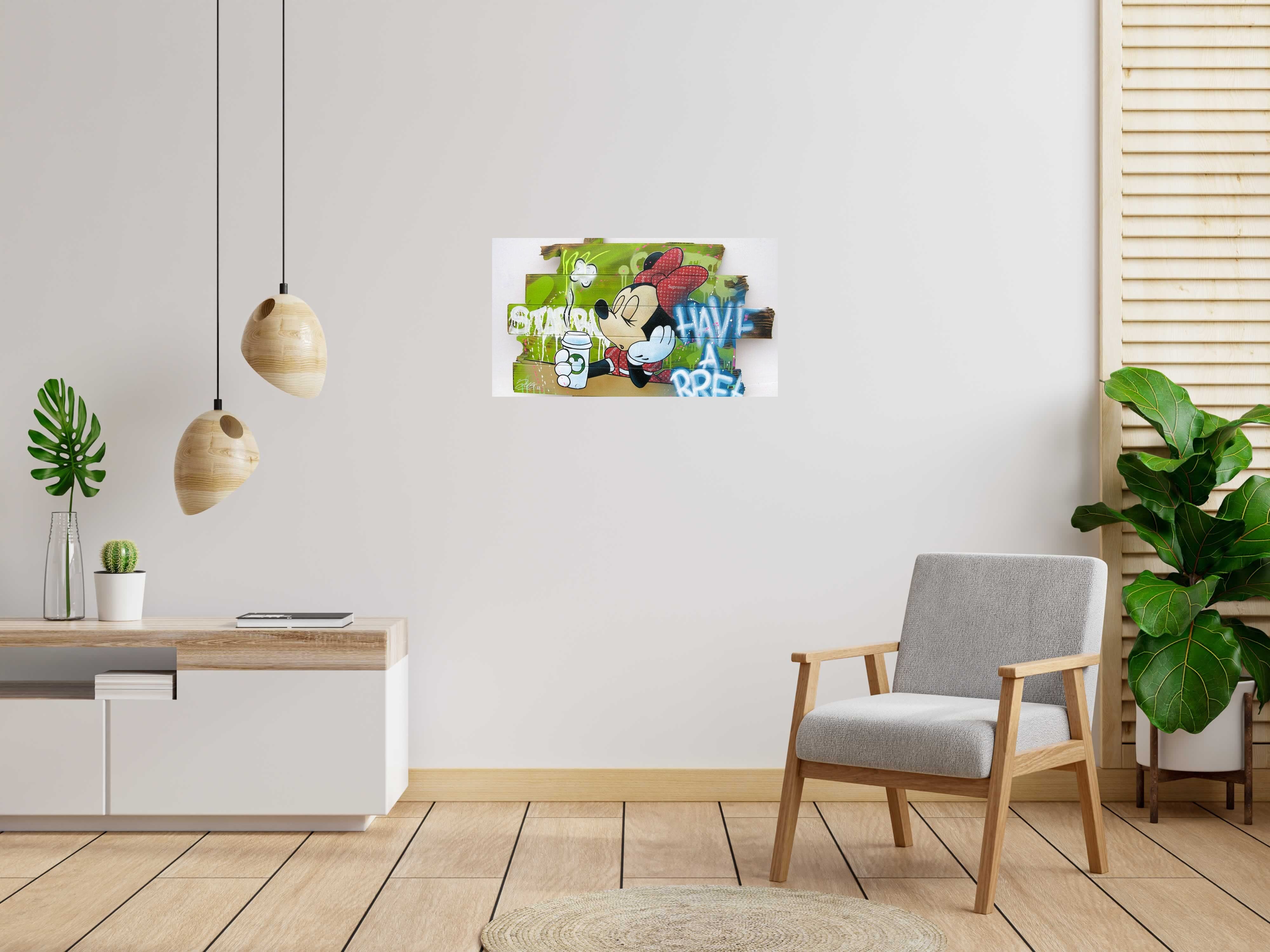 Tableau HAVE A BREAK de JUG dans un intérieur – 50 × 90 cm