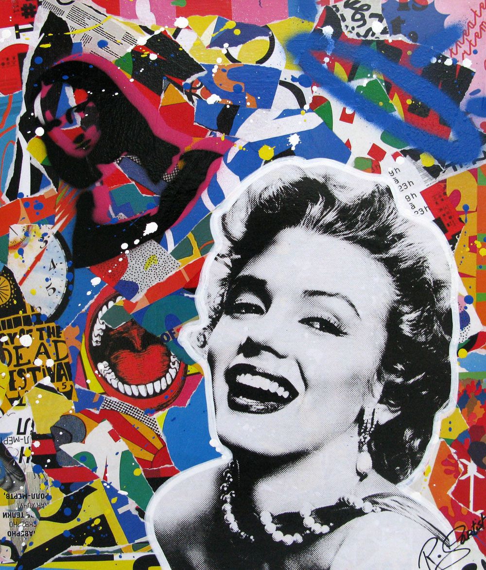 Tableau moyen format MARILYN – RS ARTIST – 55 × 46 cm