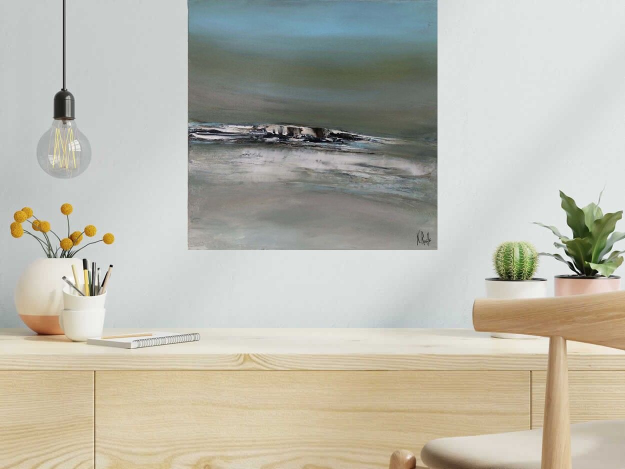 Tableau THERE de RUELLE NICOLAS dans un intérieur – 50 × 50 cm
