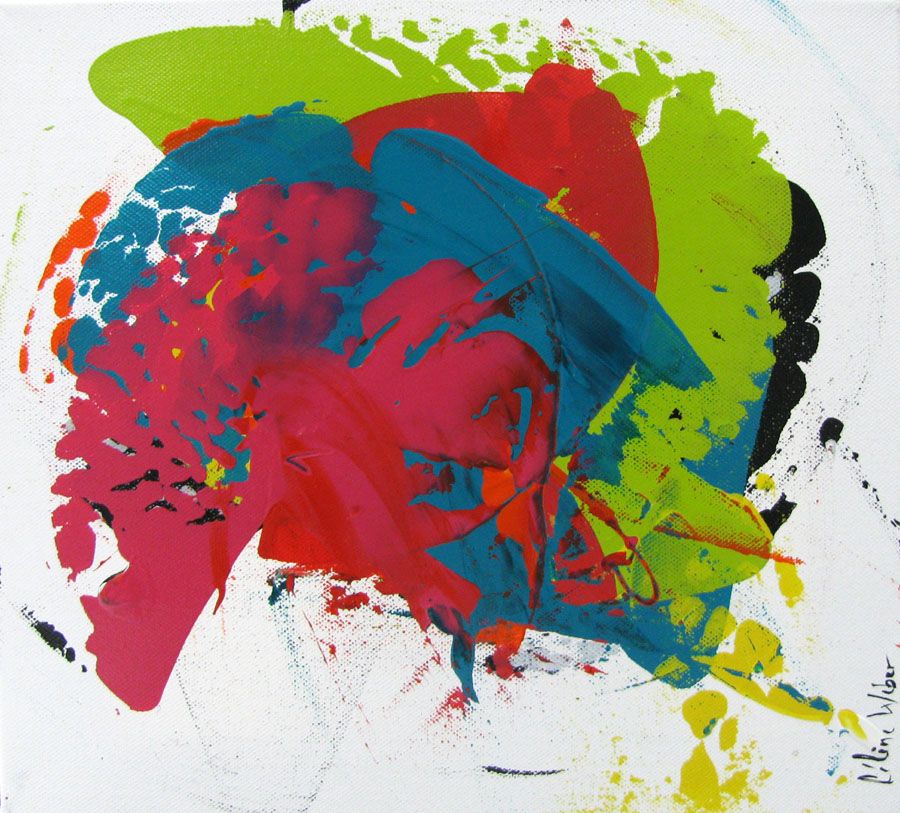 Tableau petit format ACIDULE 1 – CELINE WEBER – 30 × 30 cm
