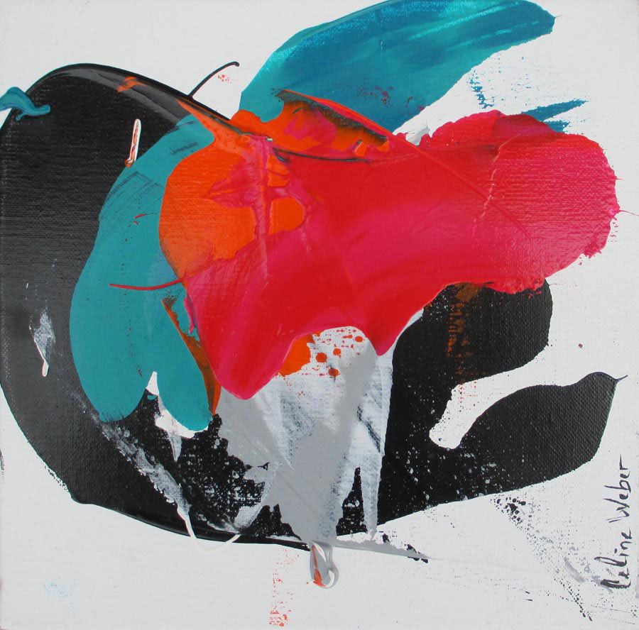 Tableau petit format ALCHIMIE 18 – CELINE WEBER – 20 × 20 cm