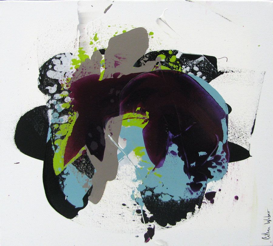 Tableau petit format AMETHYSTE 1 – CELINE WEBER – 40 × 40 cm