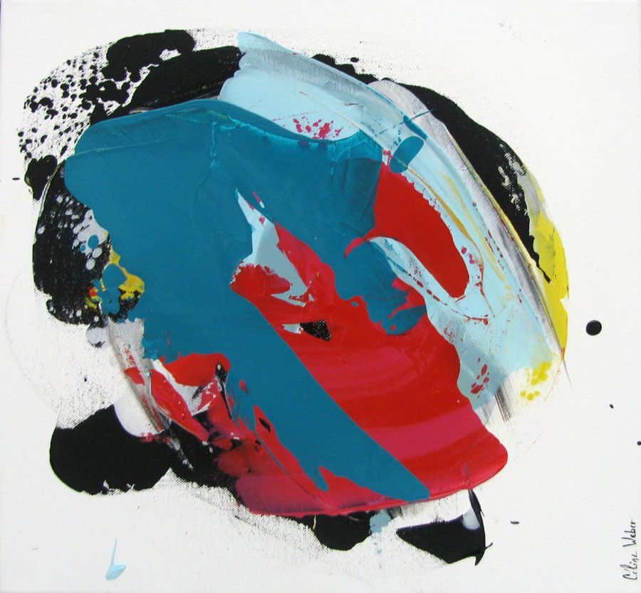 Tableau petit format LIFE IS BEAUTIFUL 1 – CELINE WEBER – 40 × 40 cm
