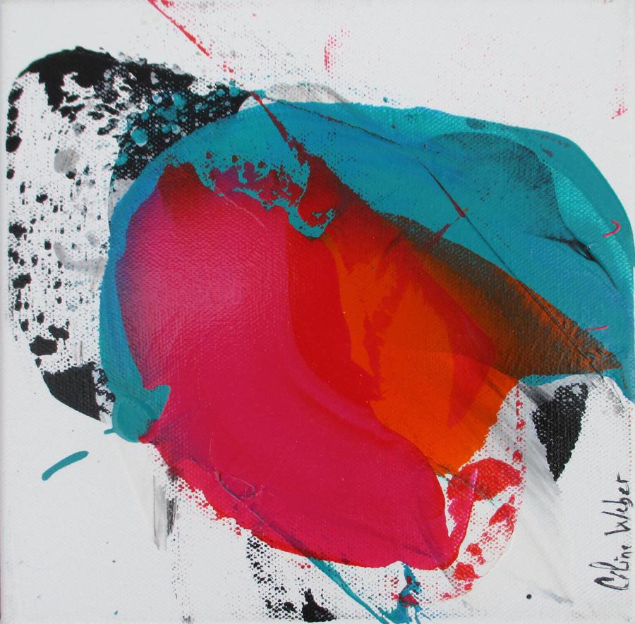 Tableau petit format SWEET 10 – CELINE WEBER – 20 × 20 cm