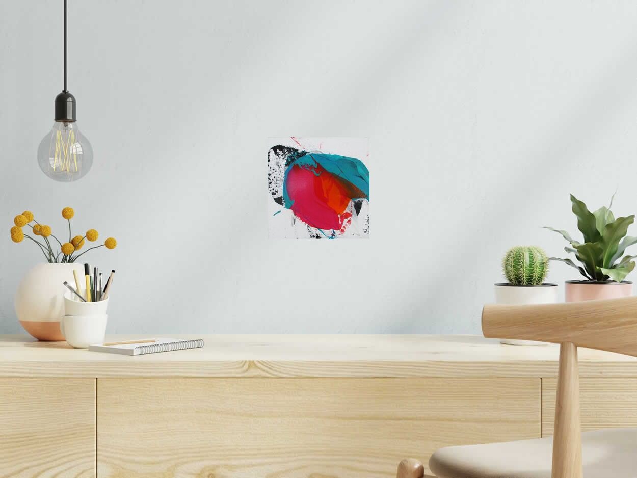 Tableau SWEET 10 de CELINE WEBER dans un intérieur – 20 × 20 cm
