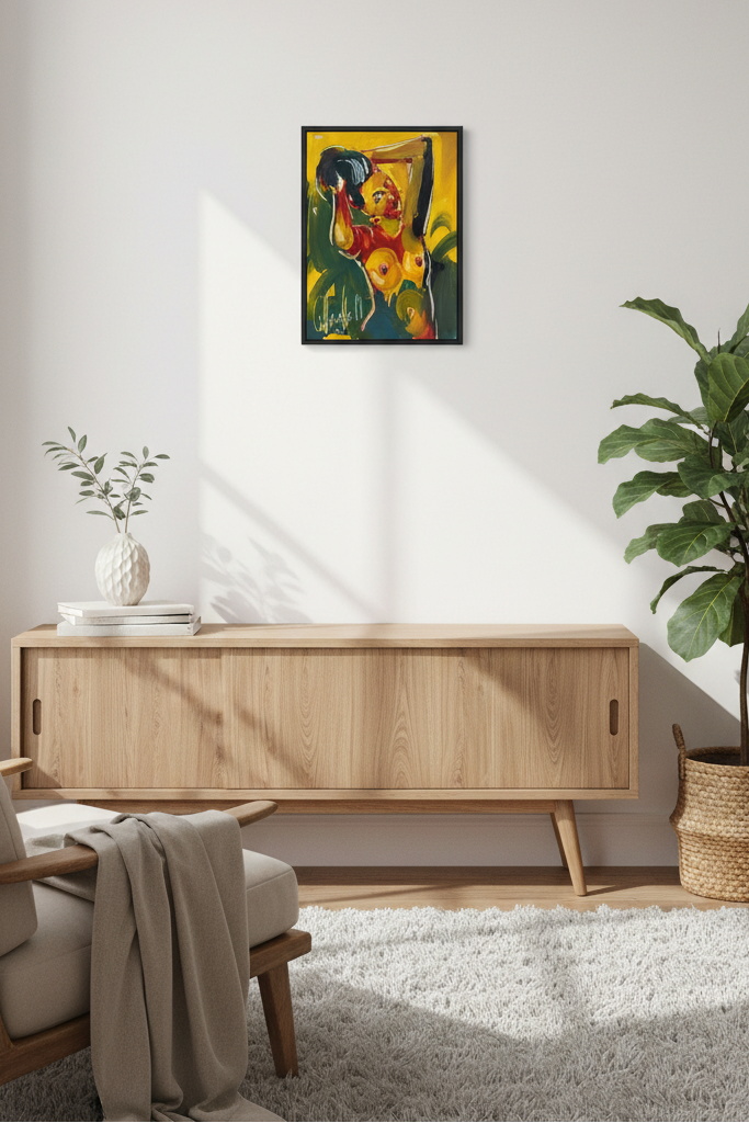 Tableau Babetta de OLENA SINIUHINA dans un intérieur – 30 × 40 cm