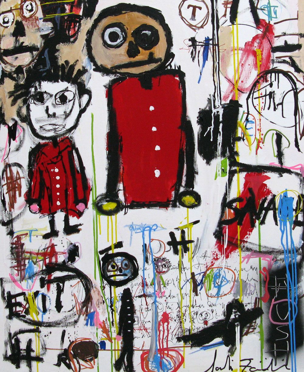 Tableau street art grand format SANS TITRE 8 – LARBI ZAIDI – 100 × 81 cm