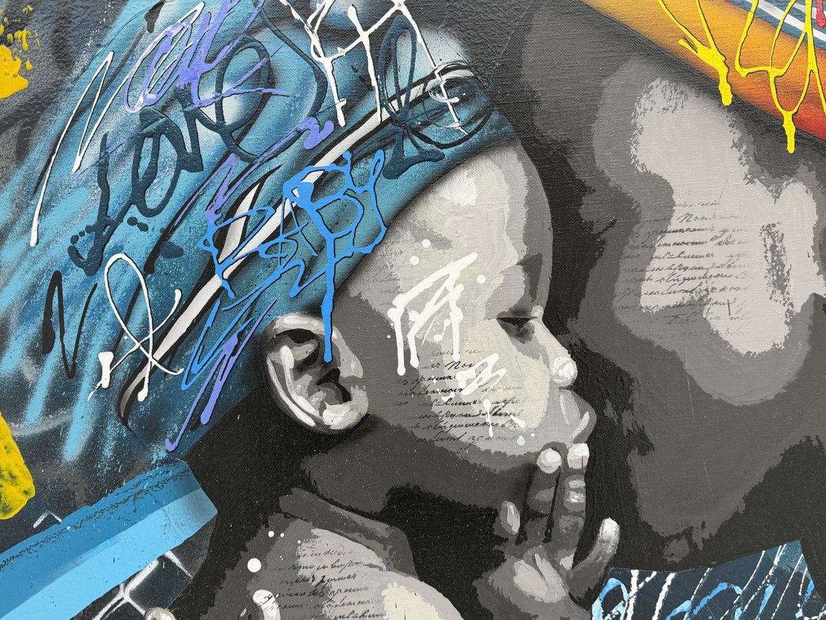 Tableau Oumou de JUG dans un intérieur – 116 × 81 cm