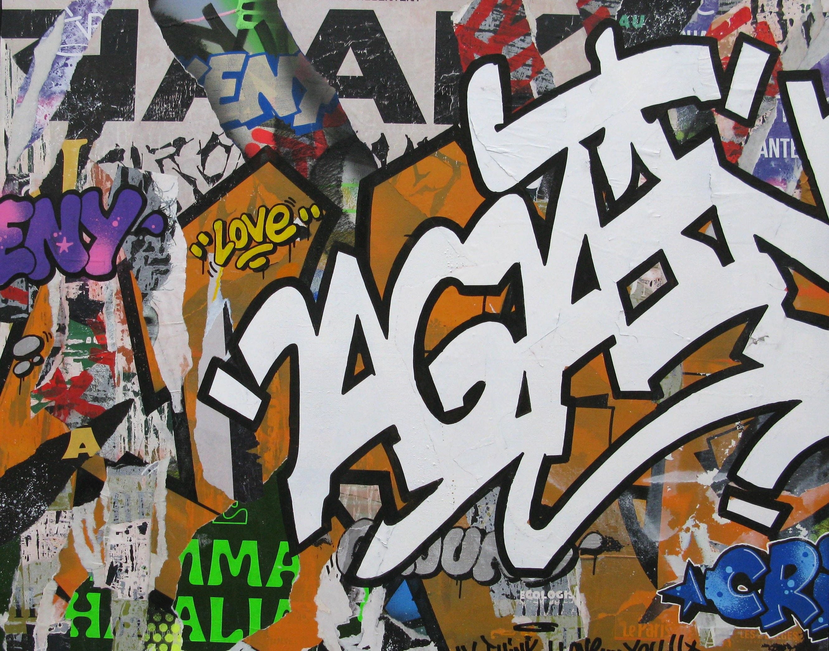 Tableau street art grande taille COLORAMAX 3 – KENY – 100 × 81 cm