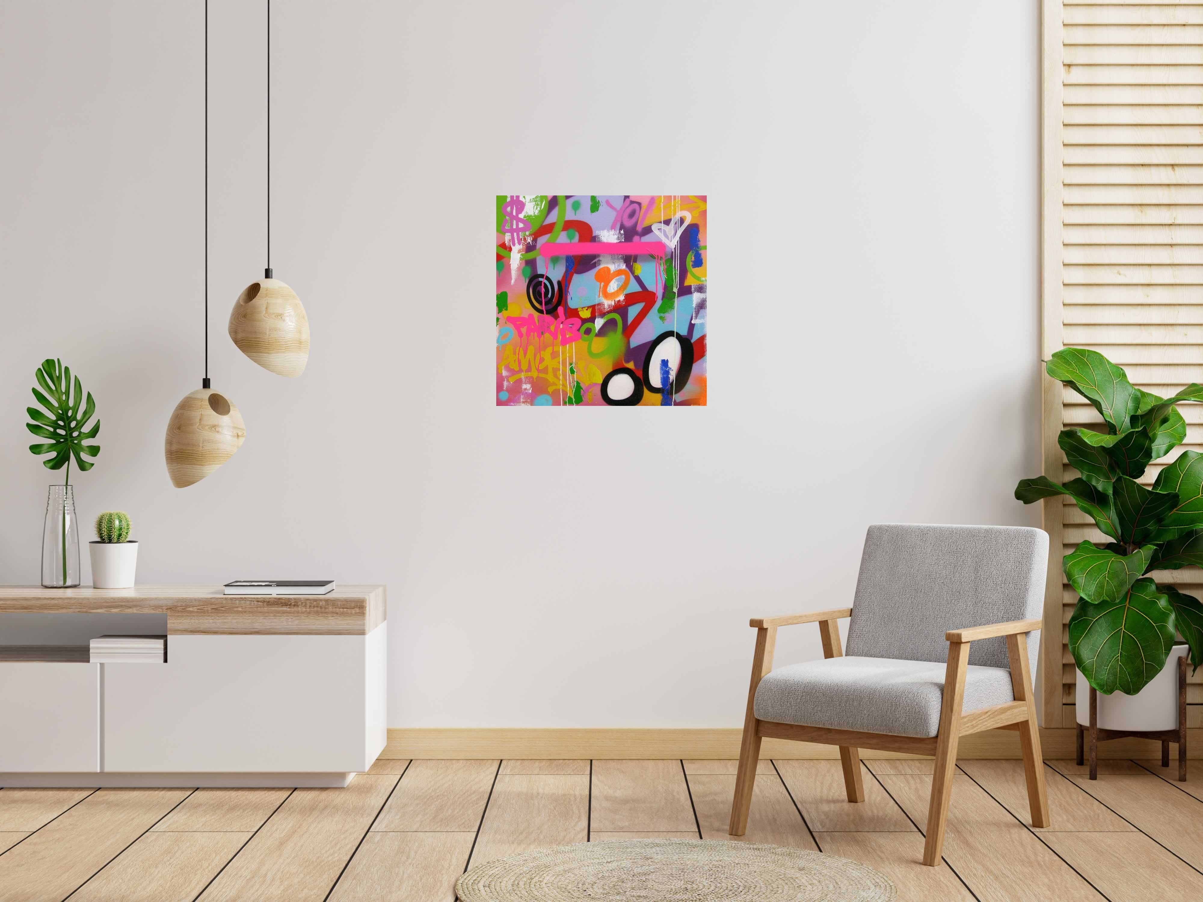 Tableau COLORAMAX 8 de KENY dans un intérieur – 70 × 70 cm