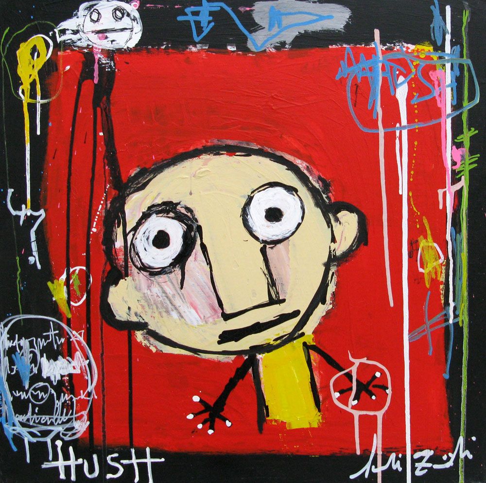 Tableau street art moyen format SANS TITRE 5 – LARBI ZAIDI – 50 × 50 cm