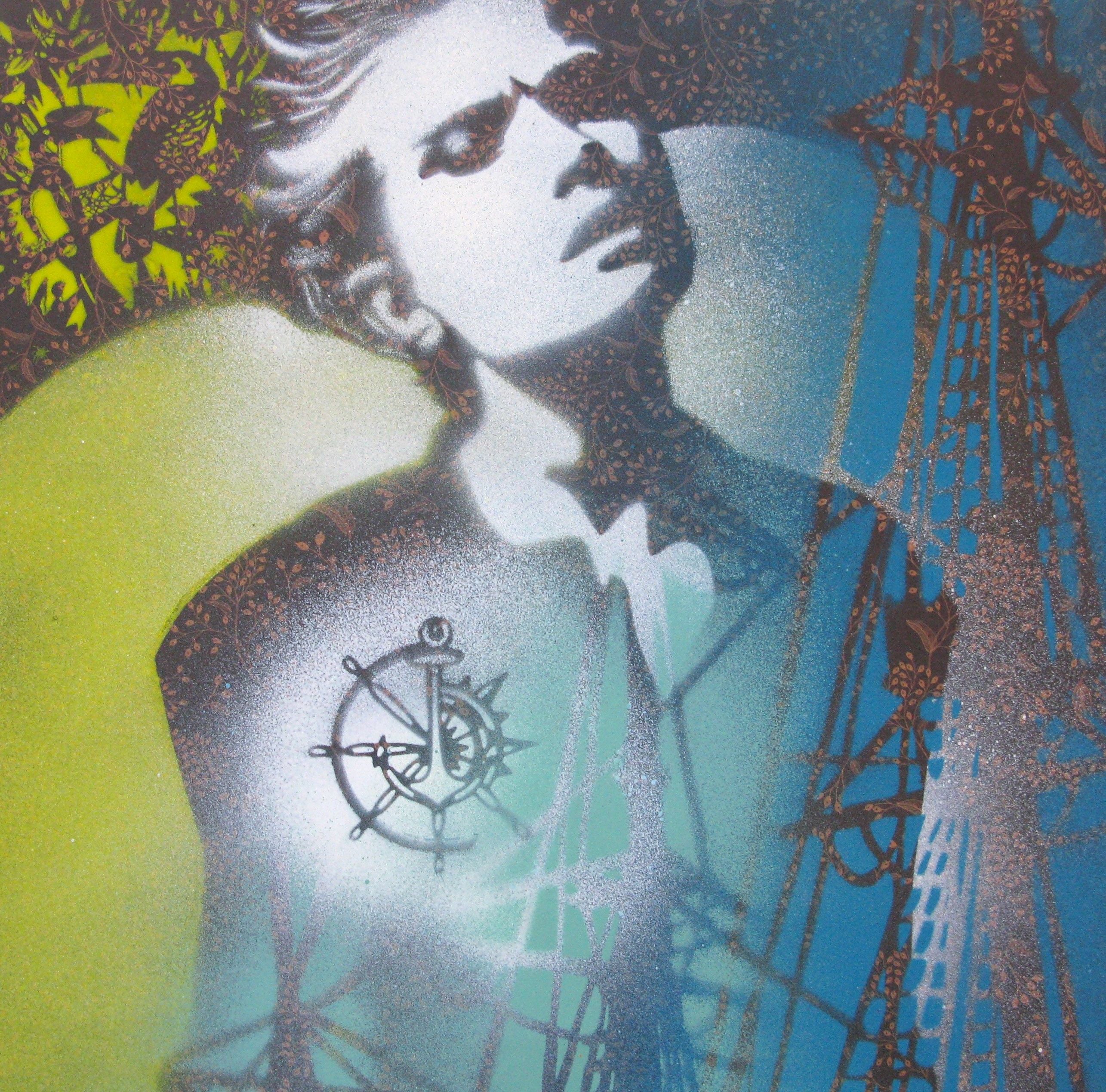 Tableau street art petit format Retour au port d'attache – KARO TRASS – 20 × 14 cm