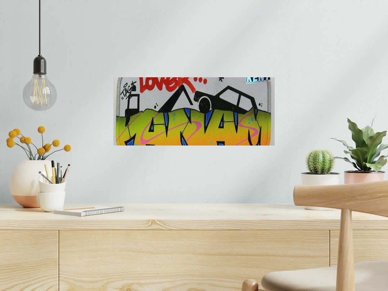Tableau Panneau panam de KENY dans un intérieur – 52 × 22 cm