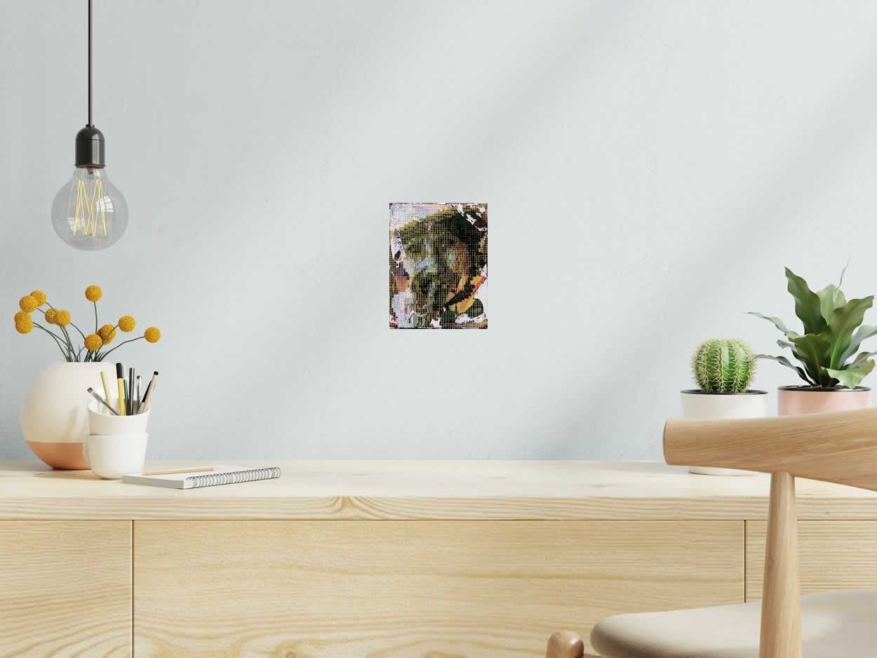 Tableau Perou 1 de NICOLAS JESBAC dans un intérieur – 14 × 18 cm