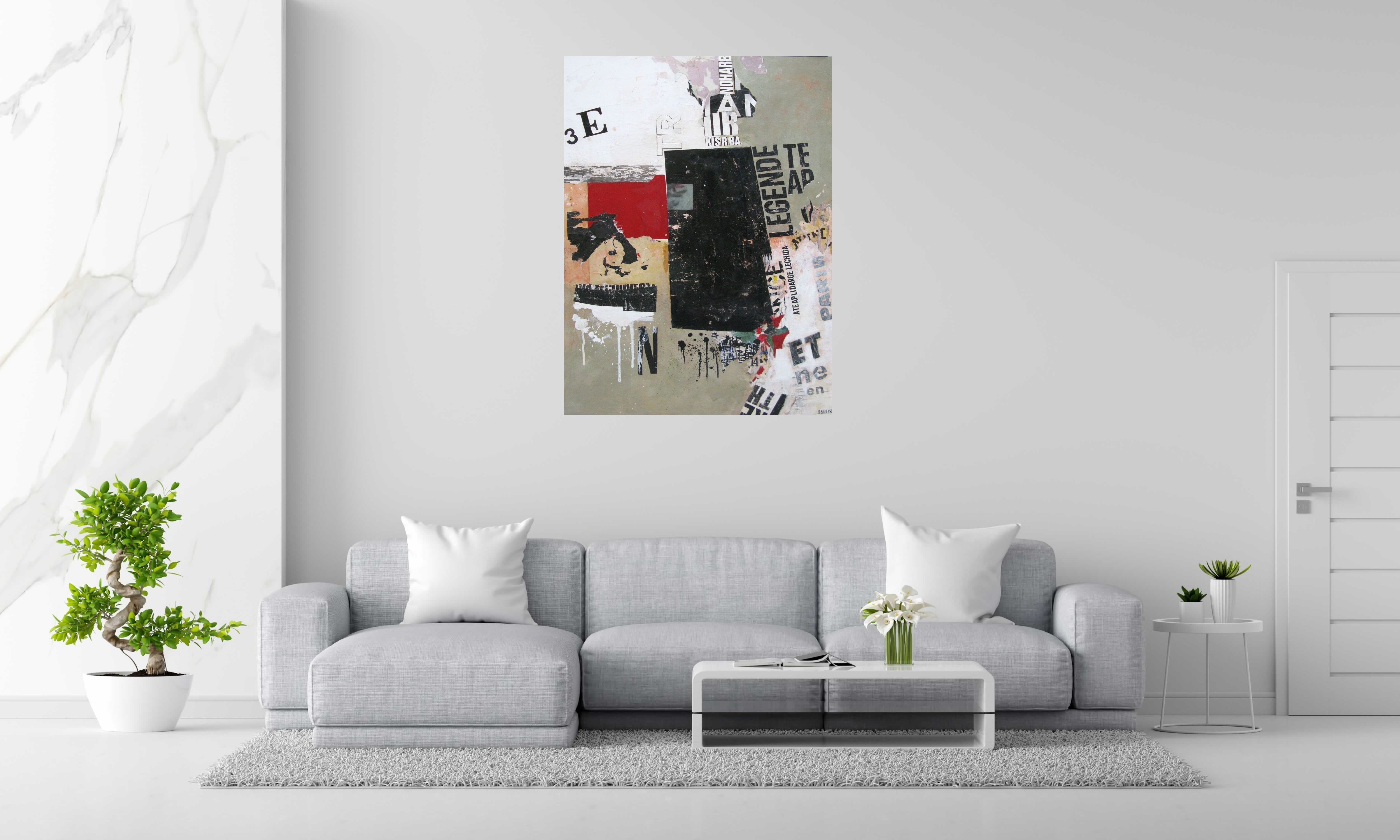 Tableau L'HISTOIRE DES 2 LUNES de BALLESTER ROSALIE dans un intérieur – 130 × 97 cm