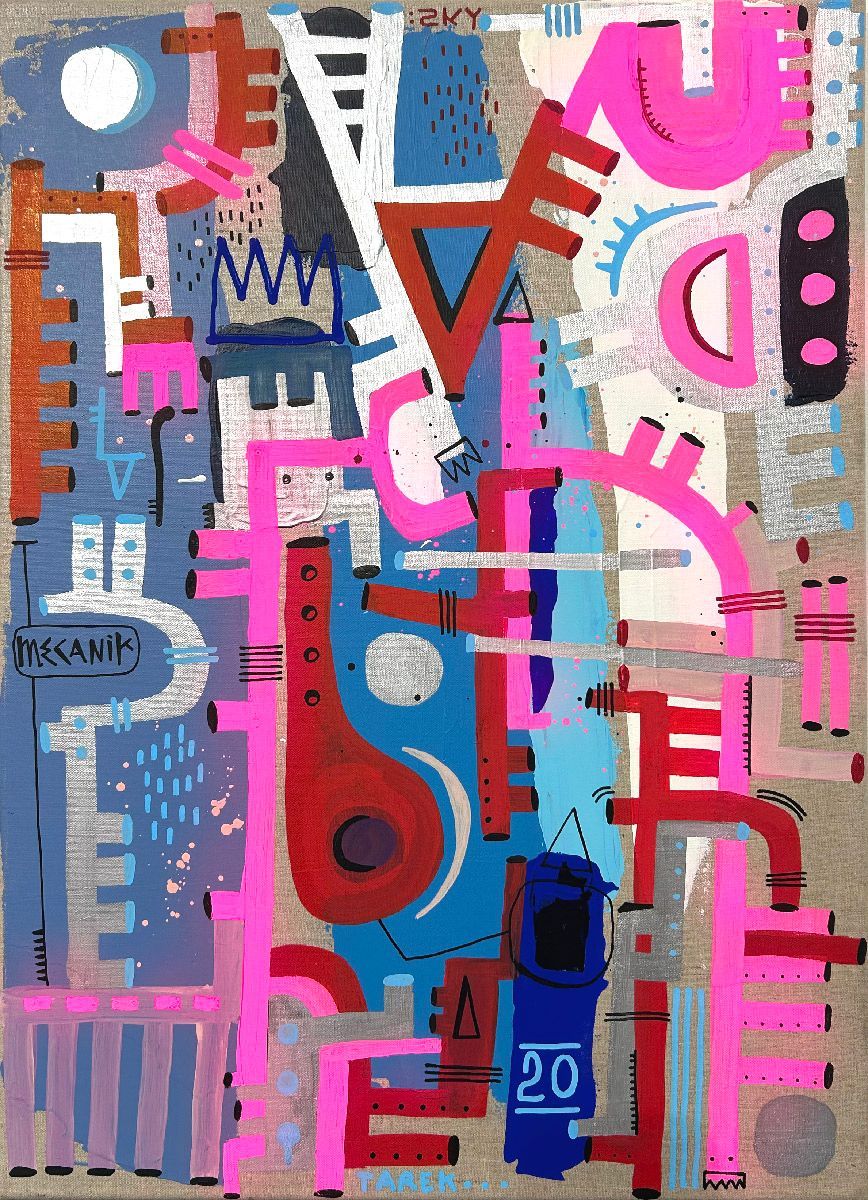 Dessin de TAREK a pour titre  Sky geometric style street pop art dim : TAREKprix:1800