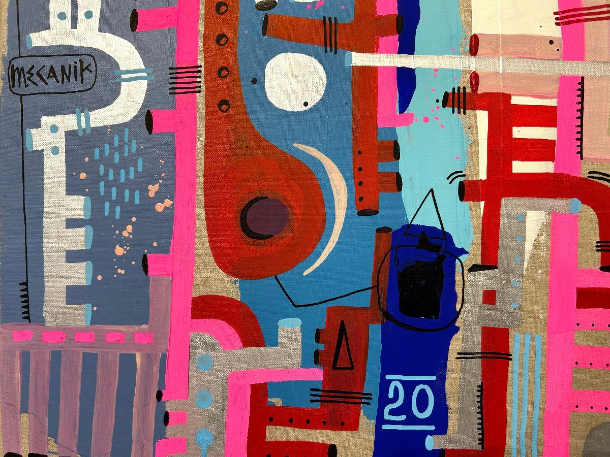 Dessin de TAREK a pour titre  Sky geometric style street pop art dim : TAREKprix:1800