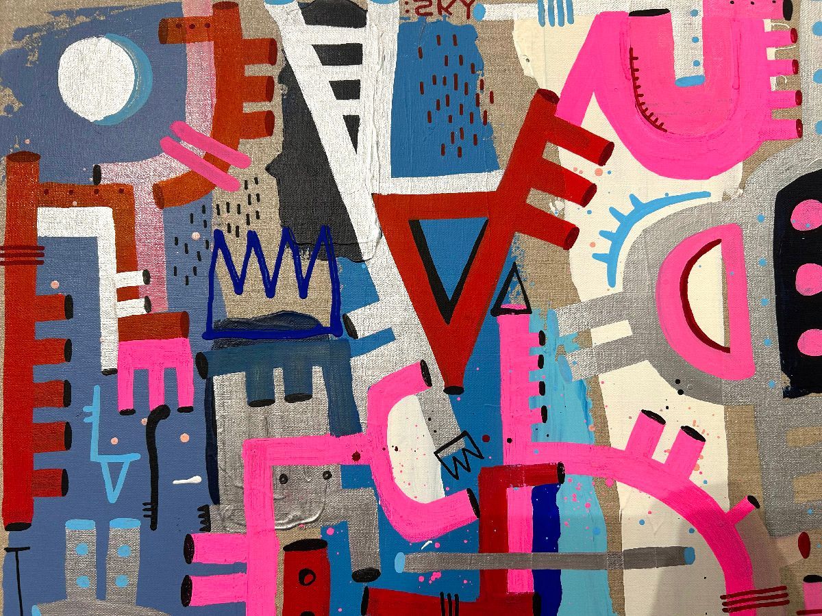 Dessin de TAREK a pour titre  Sky geometric style street pop art dim : TAREKprix:1800