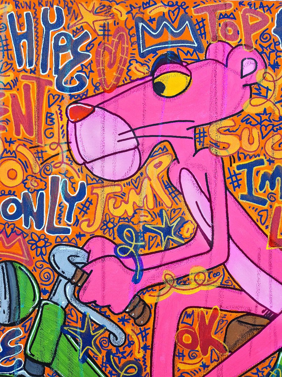 Tableau de RICO SAB a pour titre  A winner is a dreamer style street pop art, street art dim : RICO SABprix:950