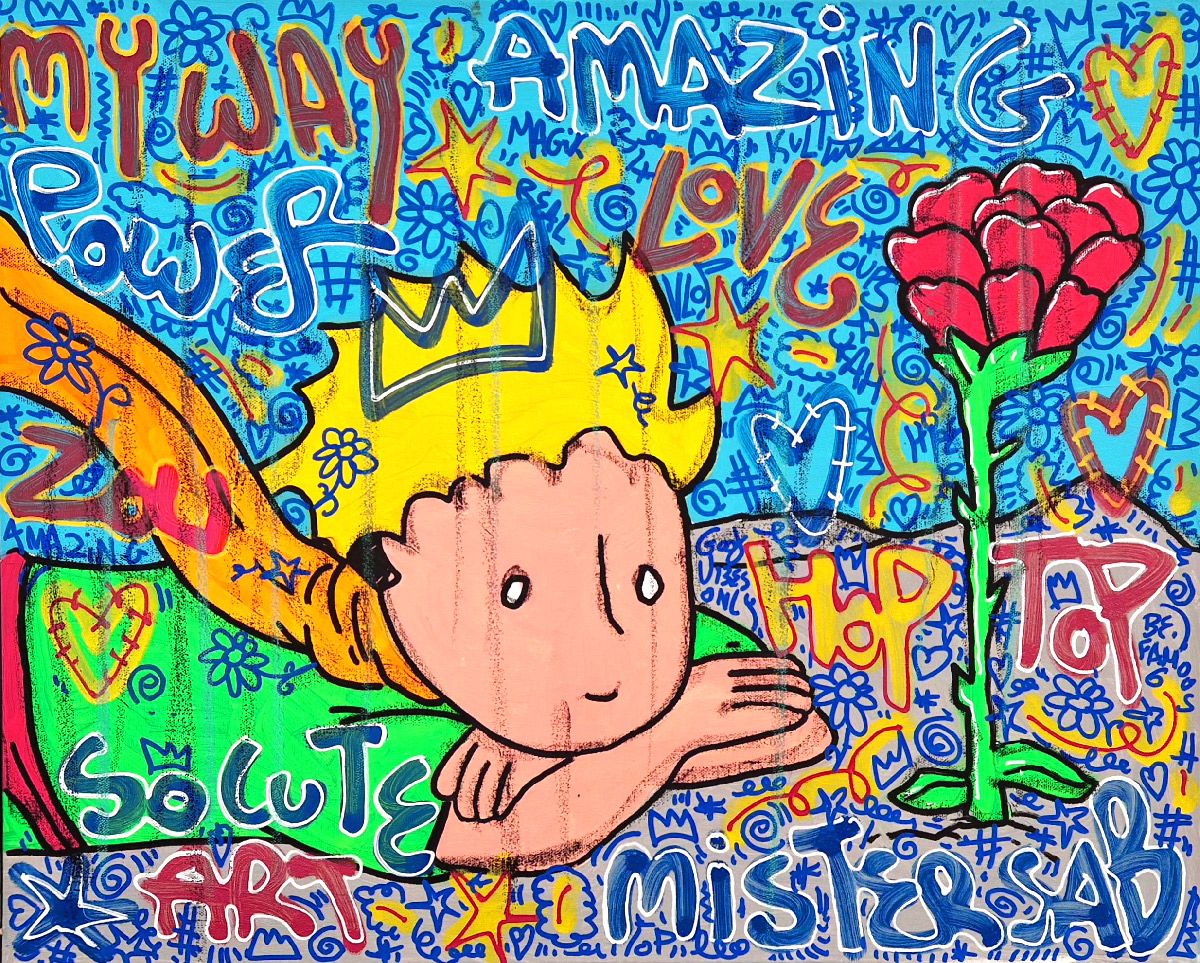 Tableau de RICO SAB a pour titre  Amazing Petit Prince style street pop art, street art dim : RICO SABprix:290