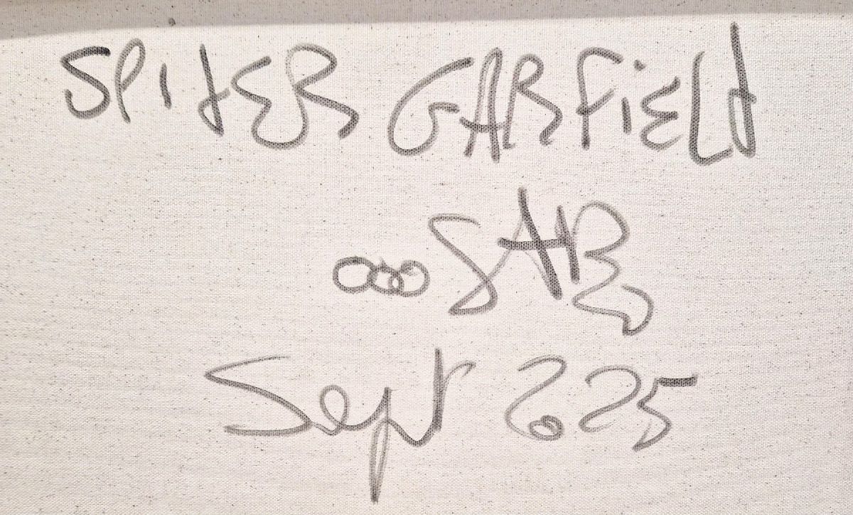 Tableau de RICO SAB a pour titre  Spider Garfield style street pop art, street art dim : RICO SABprix:290