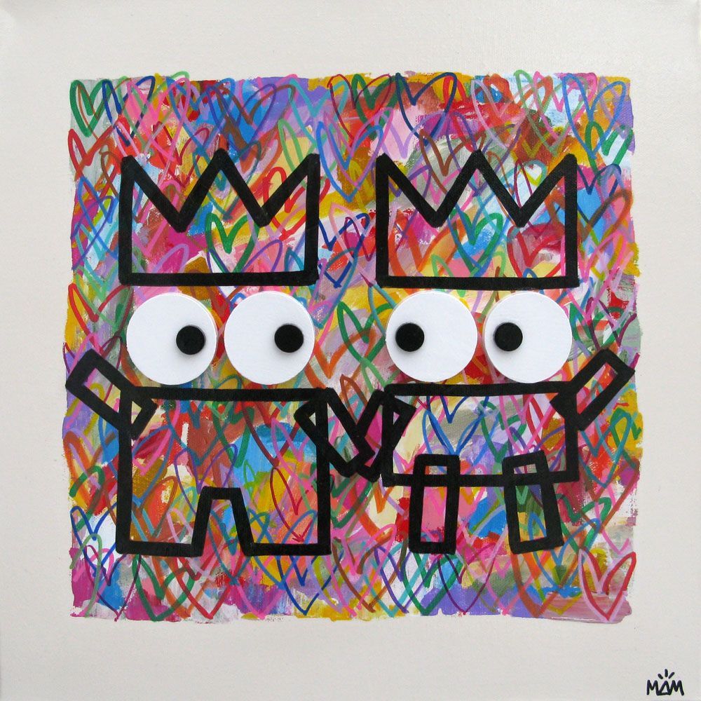Tableau de MAM a pour titre  Love Potes style graphique dim : MAMprix:400