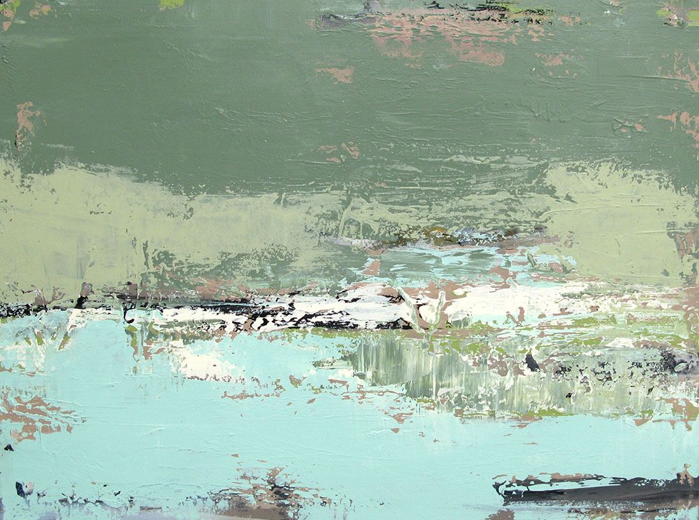 Tableau de TANIA CARRARA a pour titre  NUANCES KAKI style abstrait dim : TANIA CARRARAprix:590