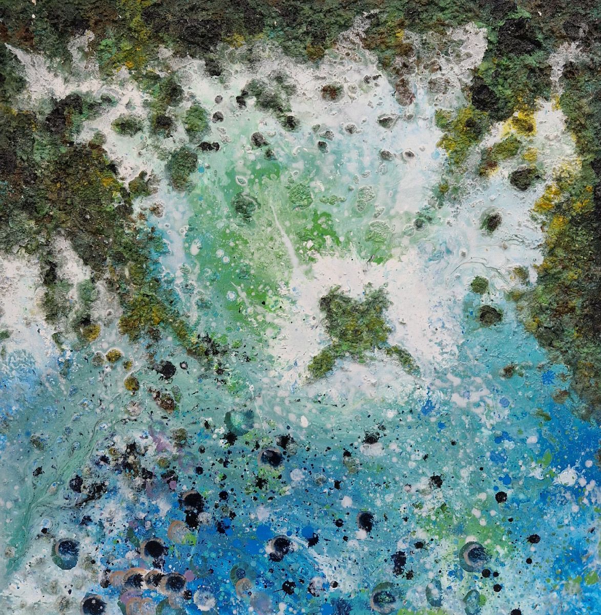 Tableau de Philippe Boliviera a pour titre  Lost in Blue Deph style figuratif dim : Philippe Bolivieraprix:550
