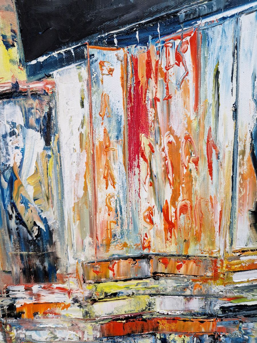 Tableau de PHIL a pour titre  Shining Time Square - NY style figuratif dim : PHILprix:850