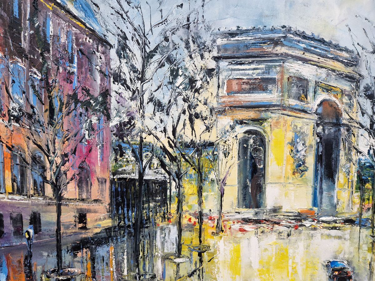 Tableau de PHIL a pour titre  L'arc de triomphe, Paris style figuratif dim : PHILprix:850