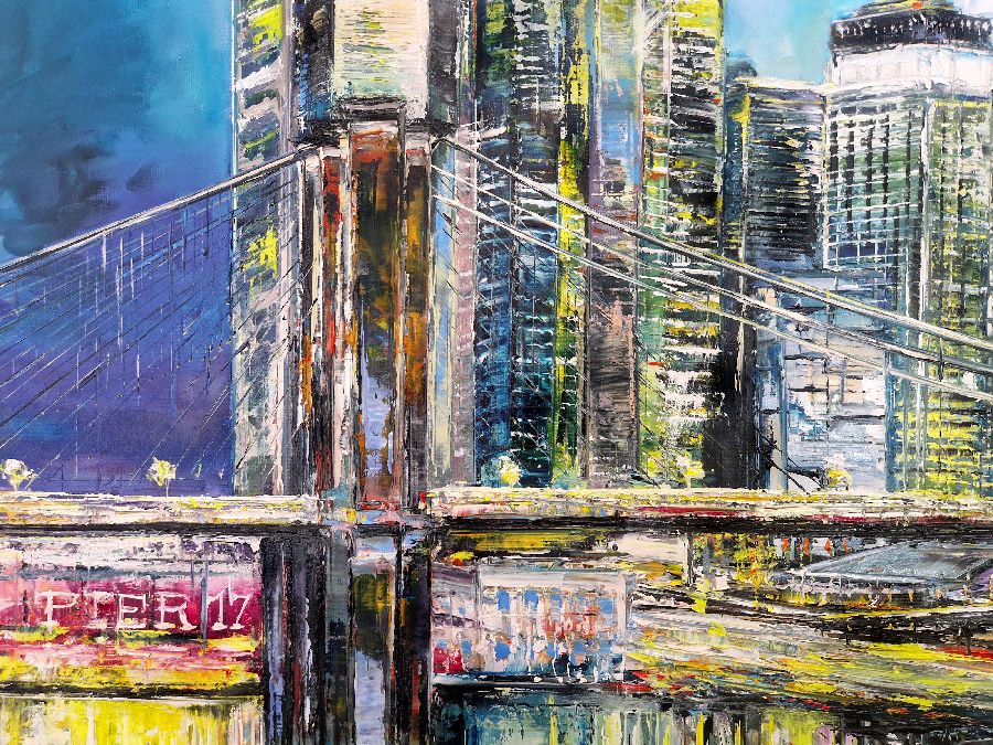 Tableau de PHIL a pour titre  FDR drive, NY style figuratif dim : PHILprix:700