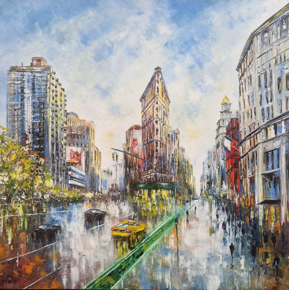 Tableau de PHIL a pour titre  My flatiron building NY style figuratif dim : PHILprix:850