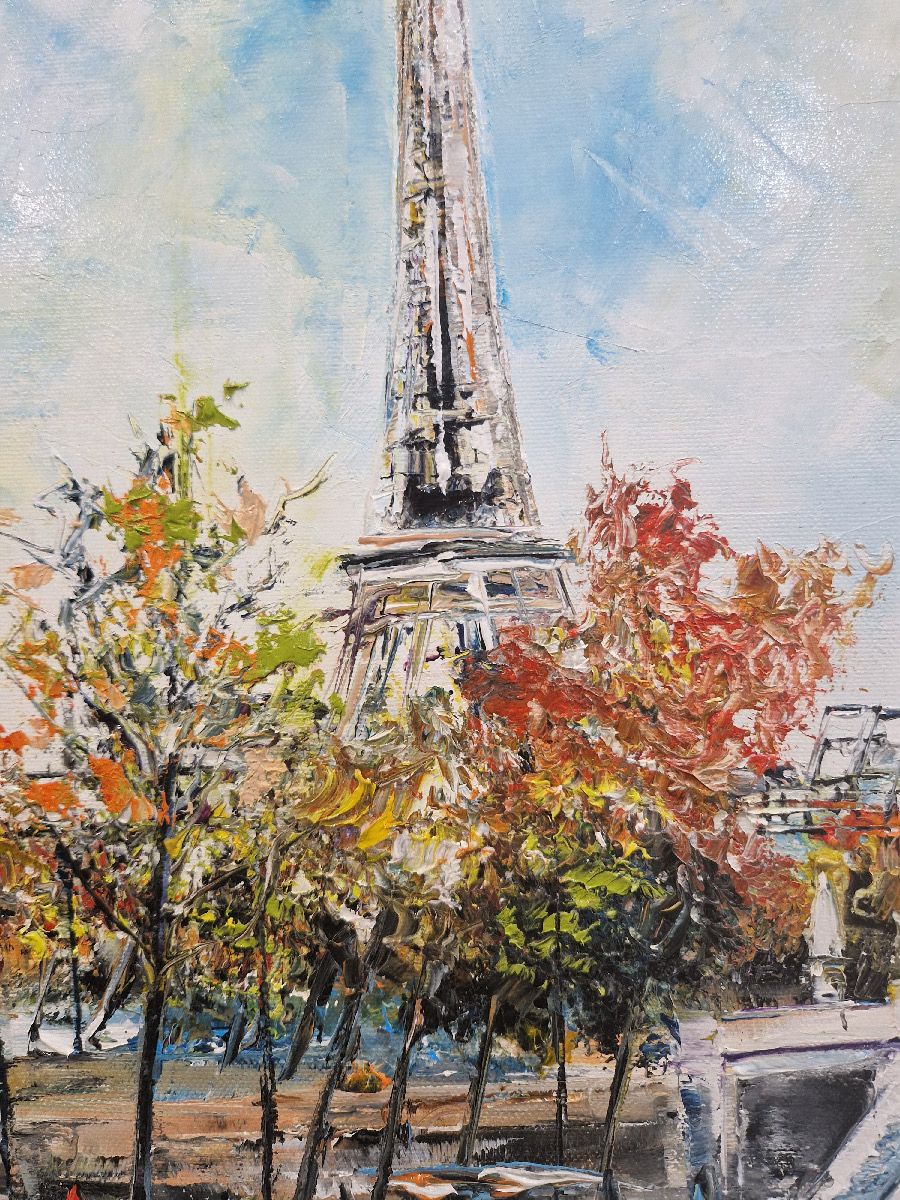 Tableau de PHIL a pour titre  Pont Alexandre III, Paris style figuratif dim : PHILprix:350