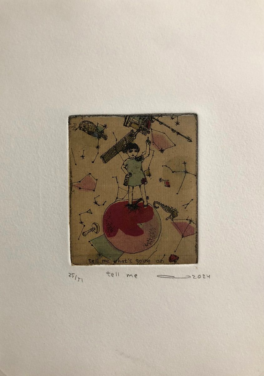 Editions d'art de ATSUKO ISHII a pour titre  tell me style figuratif dim : ATSUKO ISHIIprix:40