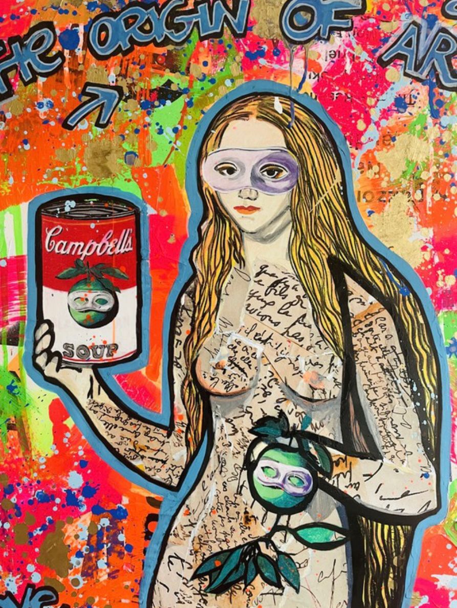 Tableau de SARA CHELOU a pour titre  The origin of Art style street pop art, street art dim : SARA CHELOUprix:950