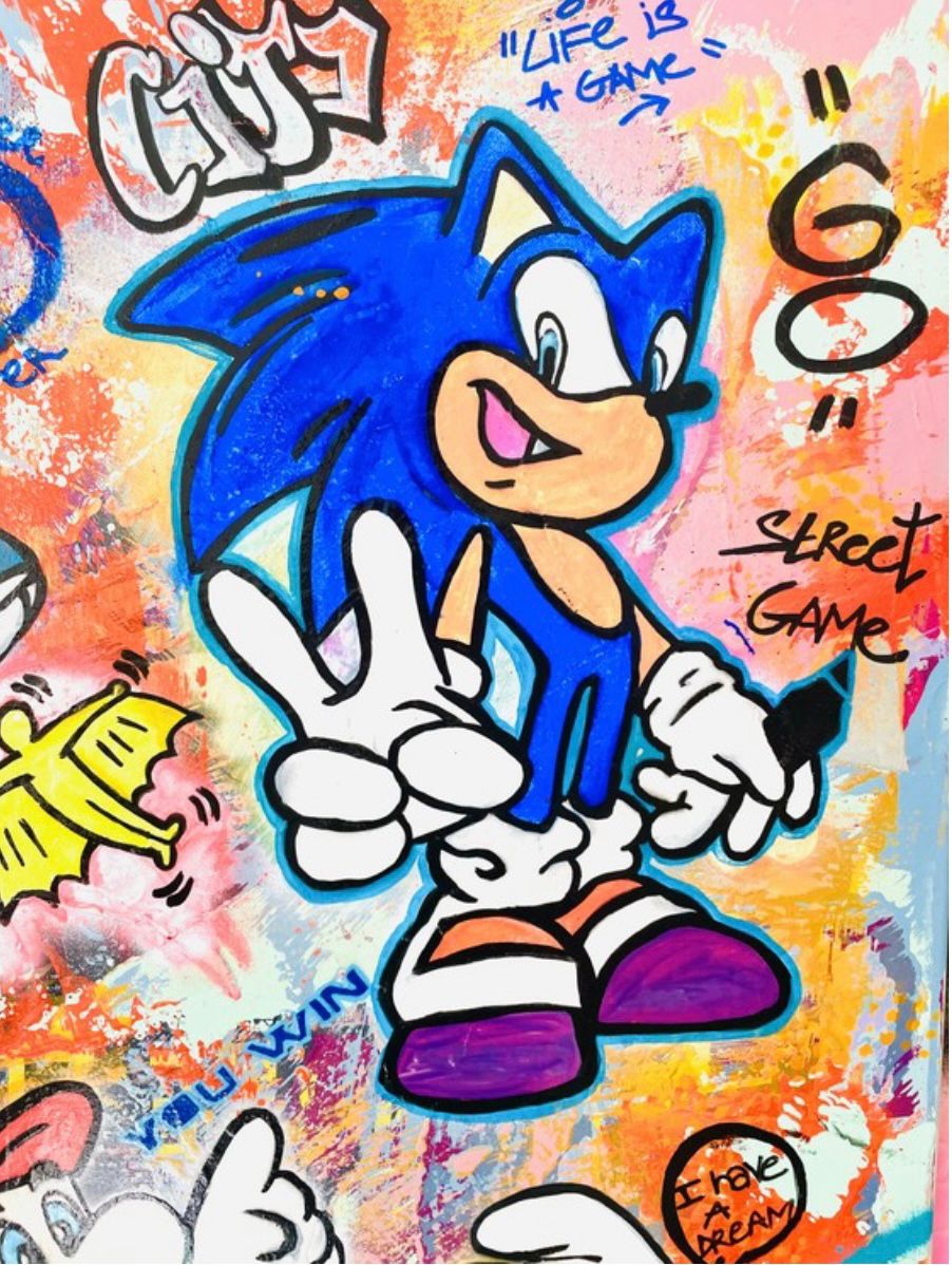 Tableau de SARA CHELOU a pour titre  Thug life style street pop art, street art dim : SARA CHELOUprix:1100