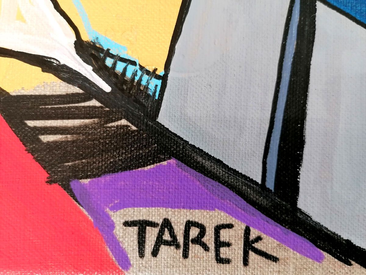 Tableau de TAREK a pour titre  GOLDORAK style graphique dim : TAREKprix:700
