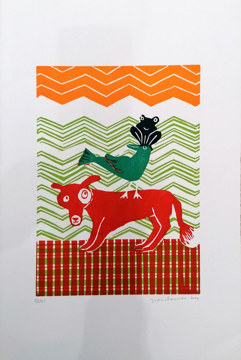 Editions d'art de JULIA CHAUSSON a pour titre  FÊTE ! style figuratif dim : JULIA CHAUSSONprix:130