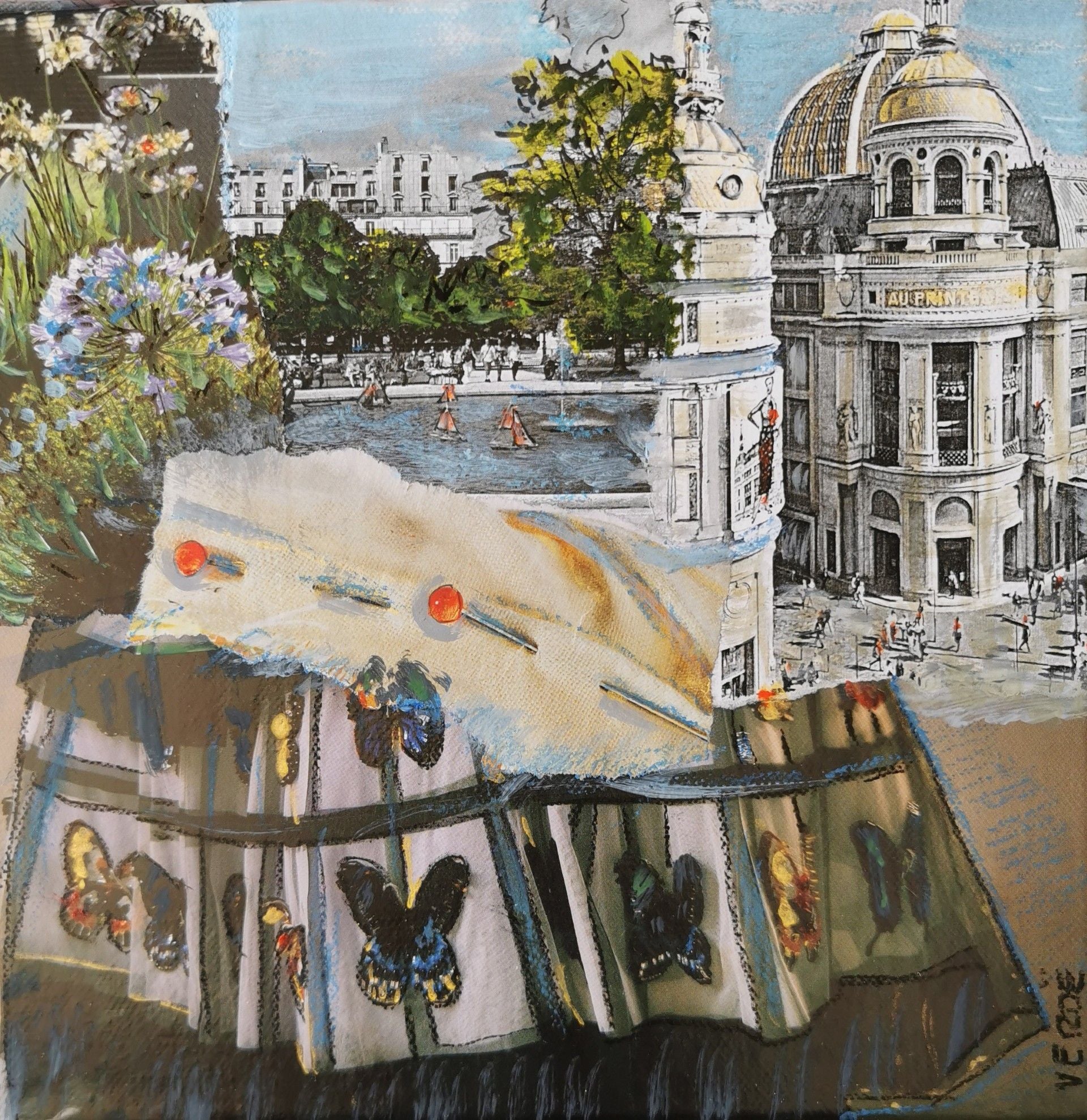 Tableau de VEROE a pour titre  HAUTE EN COUTURE style figuratif dim : VEROEprix:90
